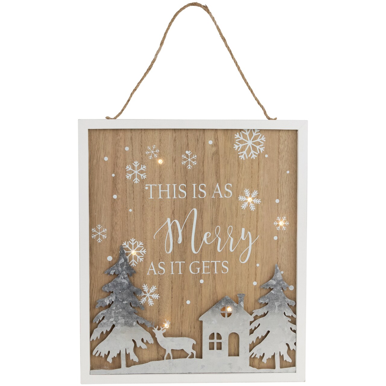 Northlight Lighted "This Is As Merry As It Gets" Christmas Wall Sign - 13.75"